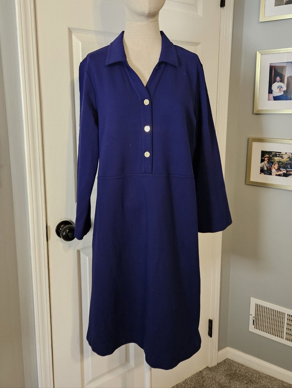 Draper James Royal Blue Lyla Shirtdress In Ponte